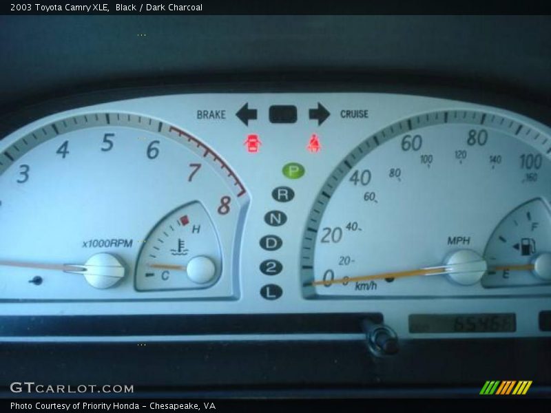 Black / Dark Charcoal 2003 Toyota Camry XLE