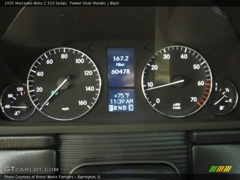 Pewter Silver Metallic / Black 2005 Mercedes-Benz C 320 Sedan