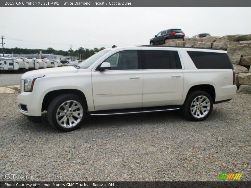 White Diamond Tricoat / Cocoa/Dune 2015 GMC Yukon XL SLT 4WD