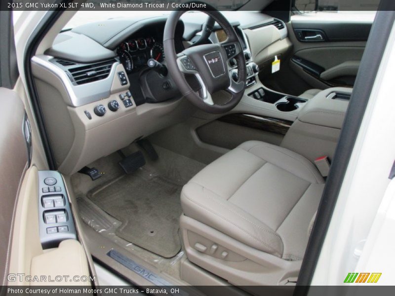 White Diamond Tricoat / Cocoa/Dune 2015 GMC Yukon XL SLT 4WD