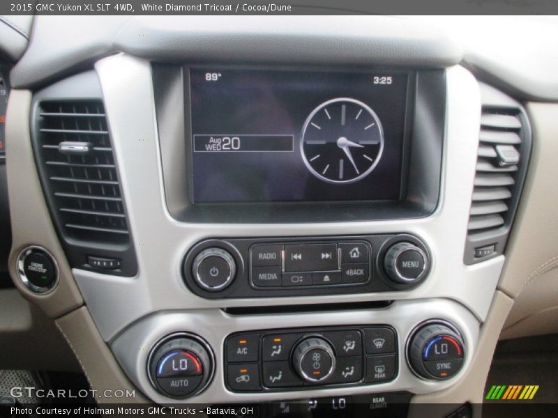 White Diamond Tricoat / Cocoa/Dune 2015 GMC Yukon XL SLT 4WD