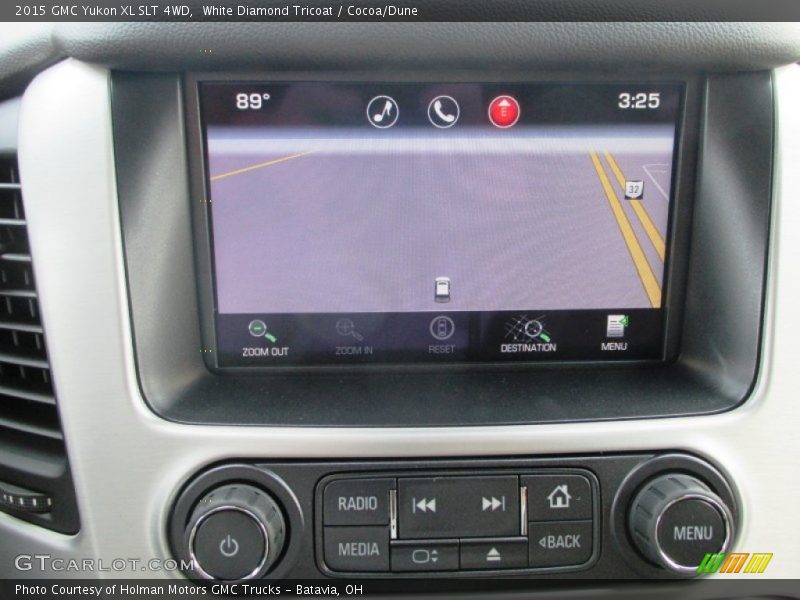 White Diamond Tricoat / Cocoa/Dune 2015 GMC Yukon XL SLT 4WD