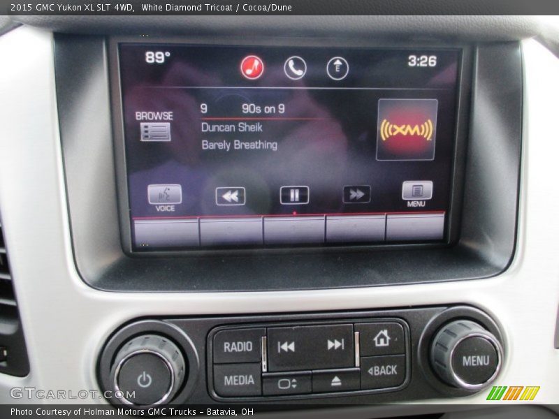 White Diamond Tricoat / Cocoa/Dune 2015 GMC Yukon XL SLT 4WD