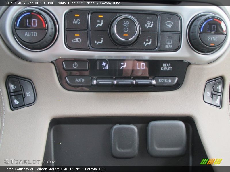 White Diamond Tricoat / Cocoa/Dune 2015 GMC Yukon XL SLT 4WD