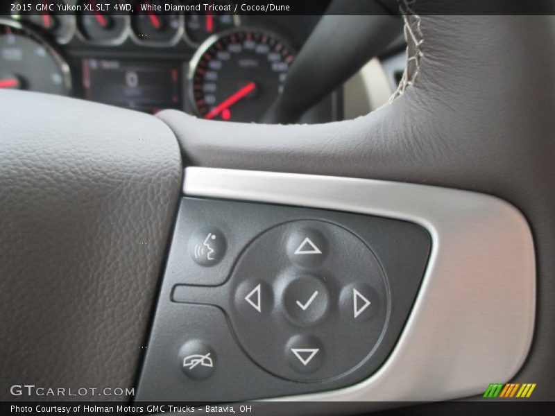 White Diamond Tricoat / Cocoa/Dune 2015 GMC Yukon XL SLT 4WD