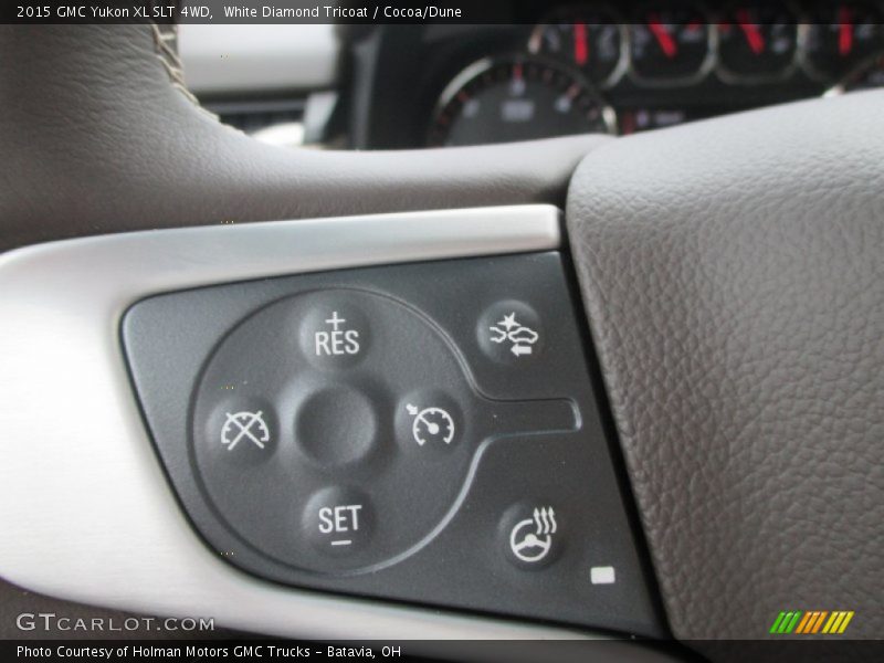 White Diamond Tricoat / Cocoa/Dune 2015 GMC Yukon XL SLT 4WD