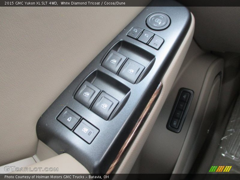 White Diamond Tricoat / Cocoa/Dune 2015 GMC Yukon XL SLT 4WD