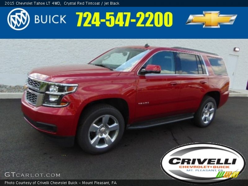 Crystal Red Tintcoat / Jet Black 2015 Chevrolet Tahoe LT 4WD