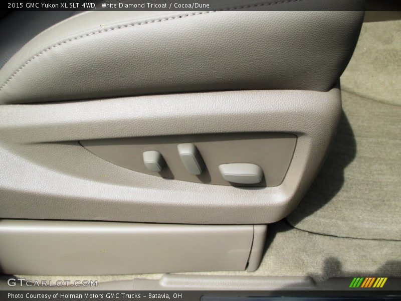 White Diamond Tricoat / Cocoa/Dune 2015 GMC Yukon XL SLT 4WD