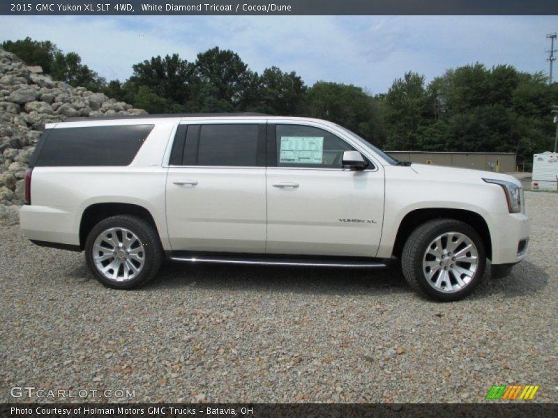 White Diamond Tricoat / Cocoa/Dune 2015 GMC Yukon XL SLT 4WD
