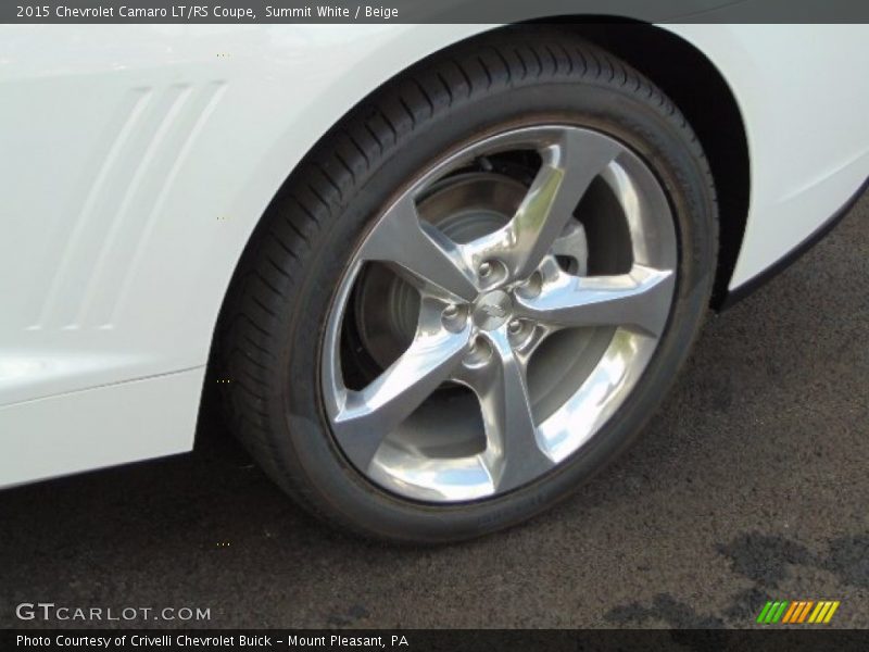 Summit White / Beige 2015 Chevrolet Camaro LT/RS Coupe