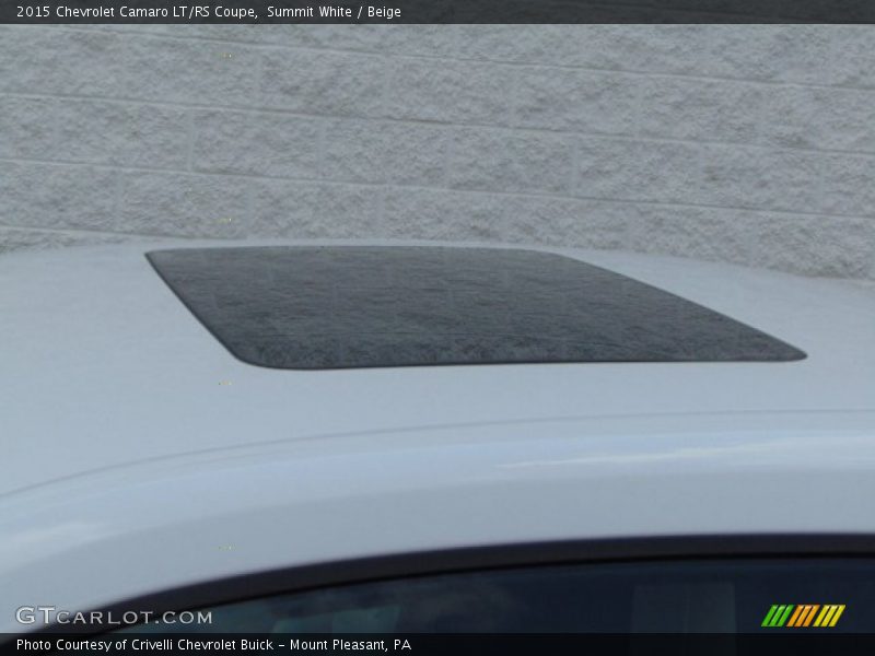 Summit White / Beige 2015 Chevrolet Camaro LT/RS Coupe