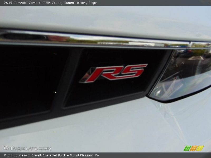 Summit White / Beige 2015 Chevrolet Camaro LT/RS Coupe