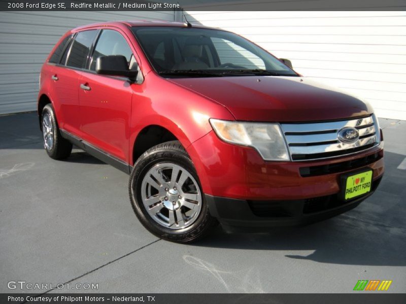 Redfire Metallic / Medium Light Stone 2008 Ford Edge SE