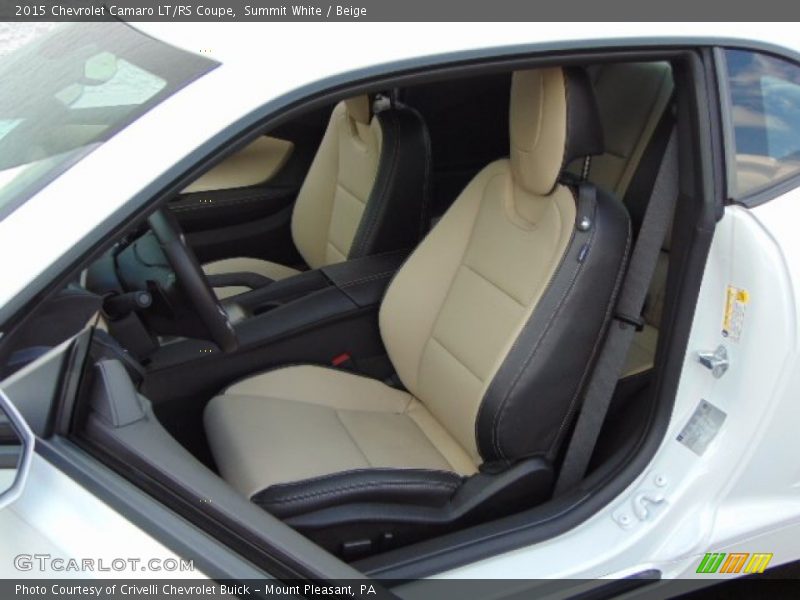 Summit White / Beige 2015 Chevrolet Camaro LT/RS Coupe