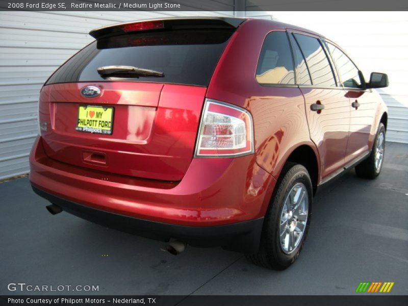 Redfire Metallic / Medium Light Stone 2008 Ford Edge SE