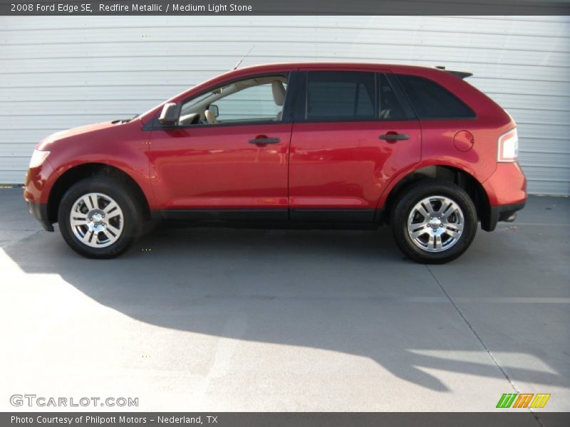 Redfire Metallic / Medium Light Stone 2008 Ford Edge SE