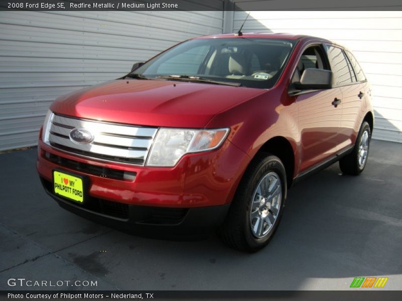 Redfire Metallic / Medium Light Stone 2008 Ford Edge SE