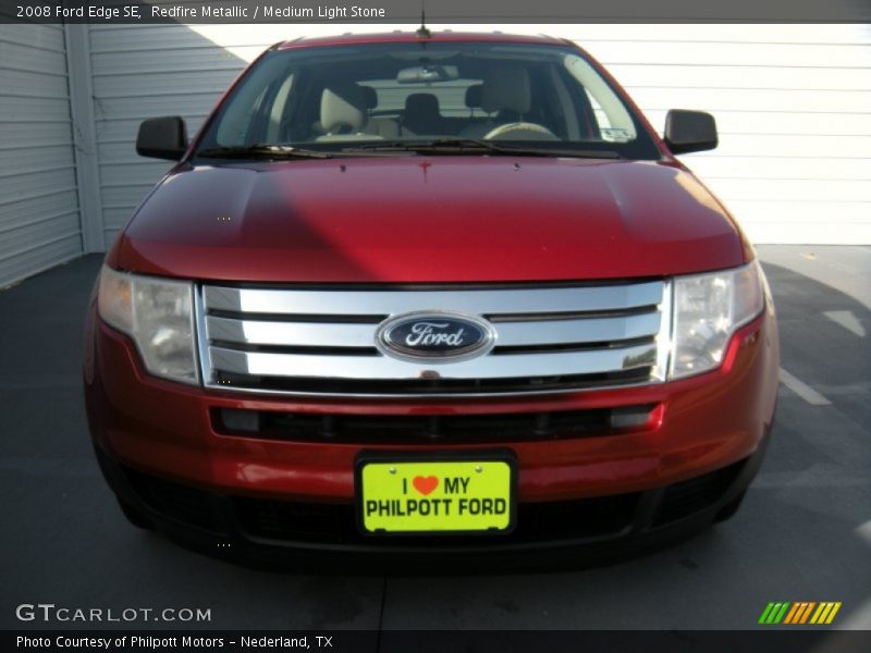 Redfire Metallic / Medium Light Stone 2008 Ford Edge SE