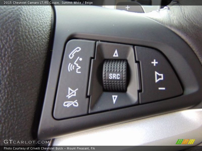 Summit White / Beige 2015 Chevrolet Camaro LT/RS Coupe
