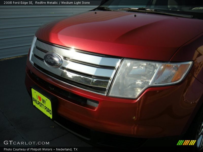 Redfire Metallic / Medium Light Stone 2008 Ford Edge SE