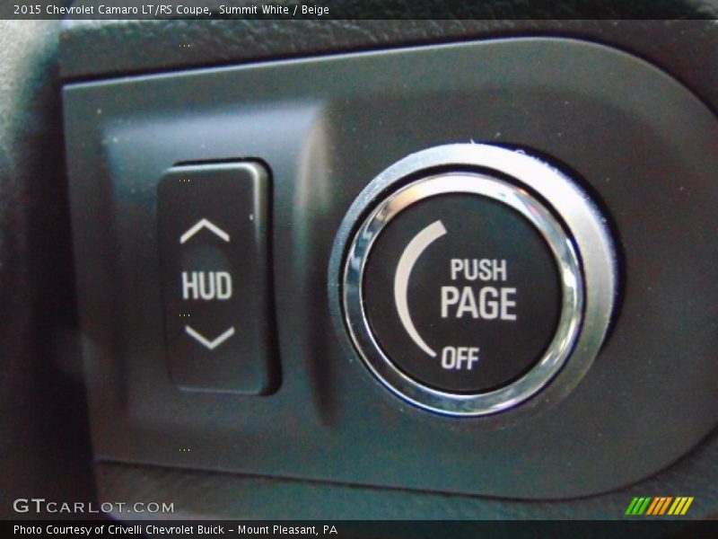 Summit White / Beige 2015 Chevrolet Camaro LT/RS Coupe