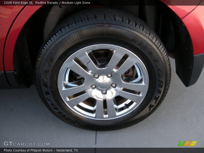 Redfire Metallic / Medium Light Stone 2008 Ford Edge SE
