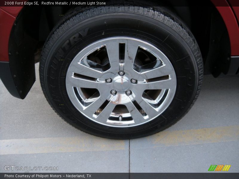 Redfire Metallic / Medium Light Stone 2008 Ford Edge SE