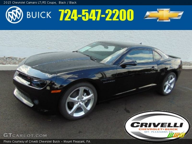 Black / Black 2015 Chevrolet Camaro LT/RS Coupe