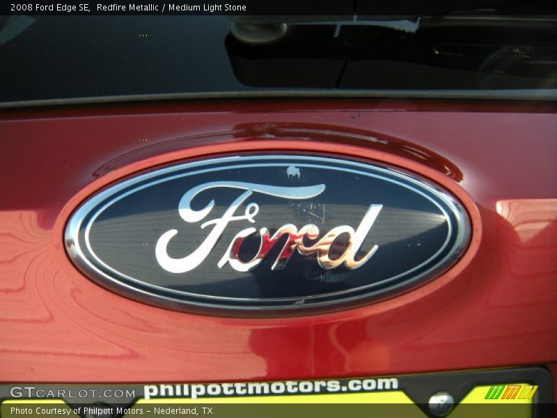 Redfire Metallic / Medium Light Stone 2008 Ford Edge SE