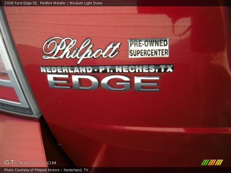 Redfire Metallic / Medium Light Stone 2008 Ford Edge SE