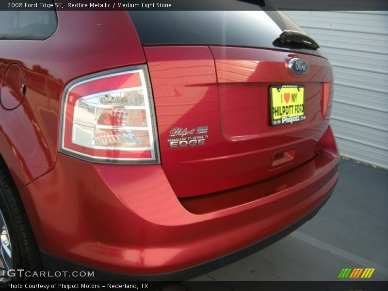 Redfire Metallic / Medium Light Stone 2008 Ford Edge SE