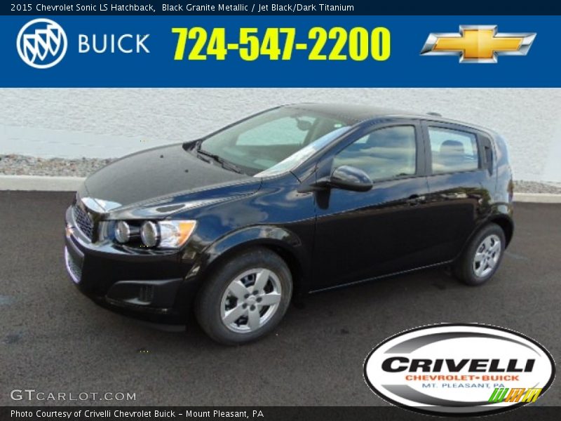 Black Granite Metallic / Jet Black/Dark Titanium 2015 Chevrolet Sonic LS Hatchback