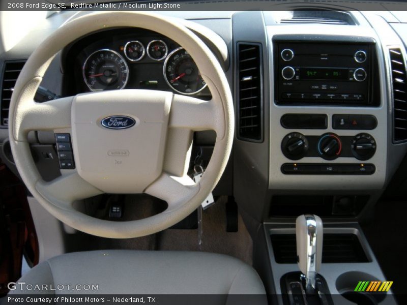Redfire Metallic / Medium Light Stone 2008 Ford Edge SE