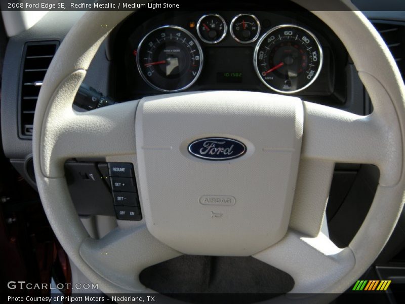 Redfire Metallic / Medium Light Stone 2008 Ford Edge SE