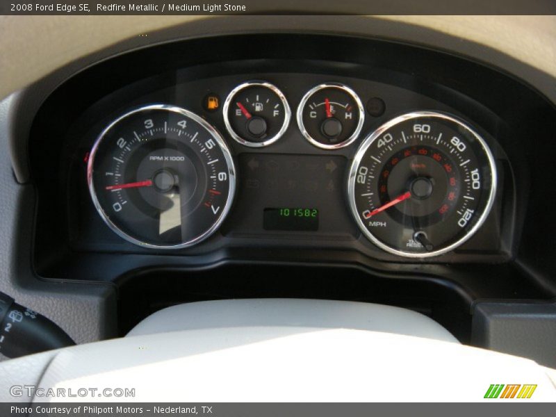Redfire Metallic / Medium Light Stone 2008 Ford Edge SE