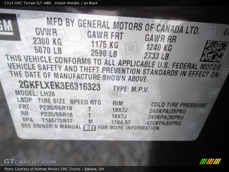 Iridium Metallic / Jet Black 2014 GMC Terrain SLT AWD