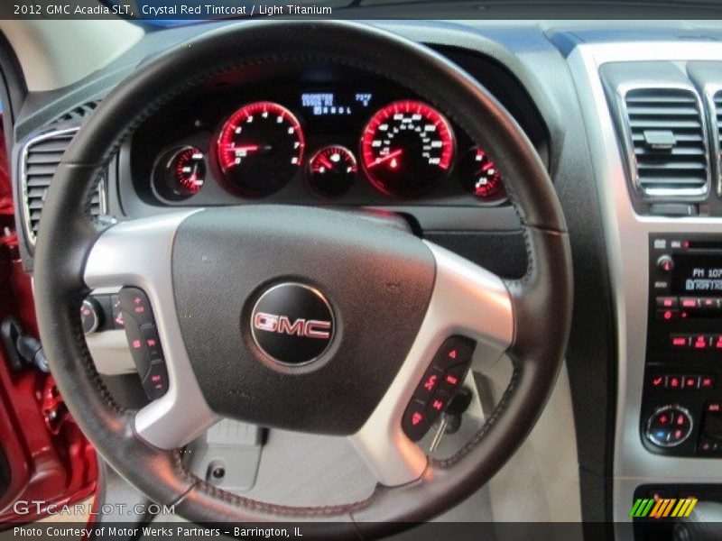 Crystal Red Tintcoat / Light Titanium 2012 GMC Acadia SLT