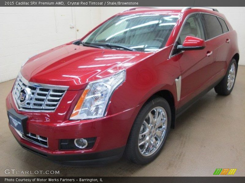 Crystal Red Tintcoat / Shale/Brownstone 2015 Cadillac SRX Premium AWD