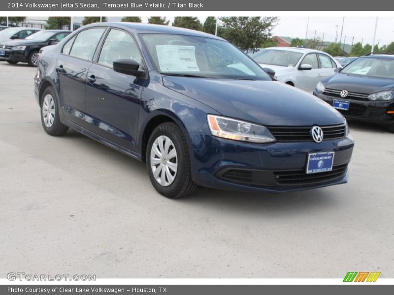 Tempest Blue Metallic / Titan Black 2014 Volkswagen Jetta S Sedan