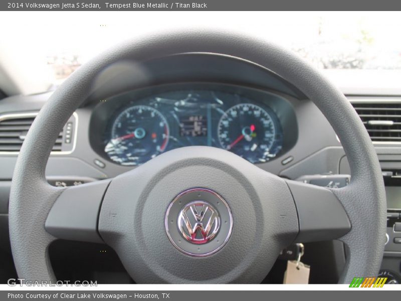 Tempest Blue Metallic / Titan Black 2014 Volkswagen Jetta S Sedan