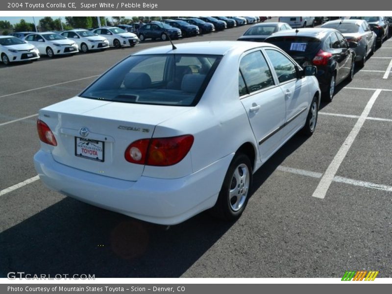 Super White / Pebble Beige 2004 Toyota Corolla CE