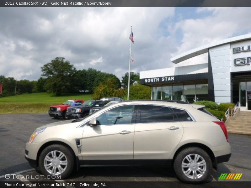 Gold Mist Metallic / Ebony/Ebony 2012 Cadillac SRX FWD