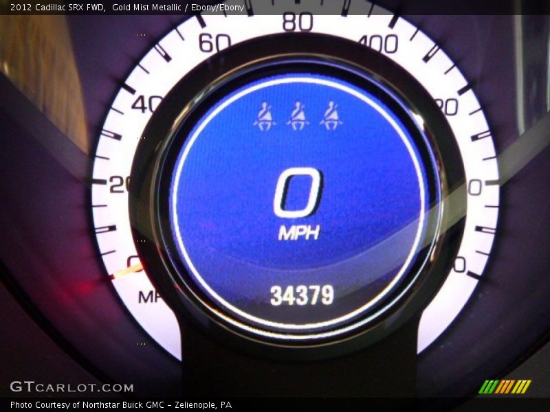 Gold Mist Metallic / Ebony/Ebony 2012 Cadillac SRX FWD