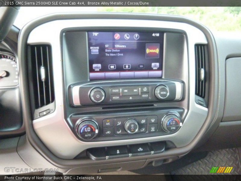 Controls of 2015 Sierra 2500HD SLE Crew Cab 4x4