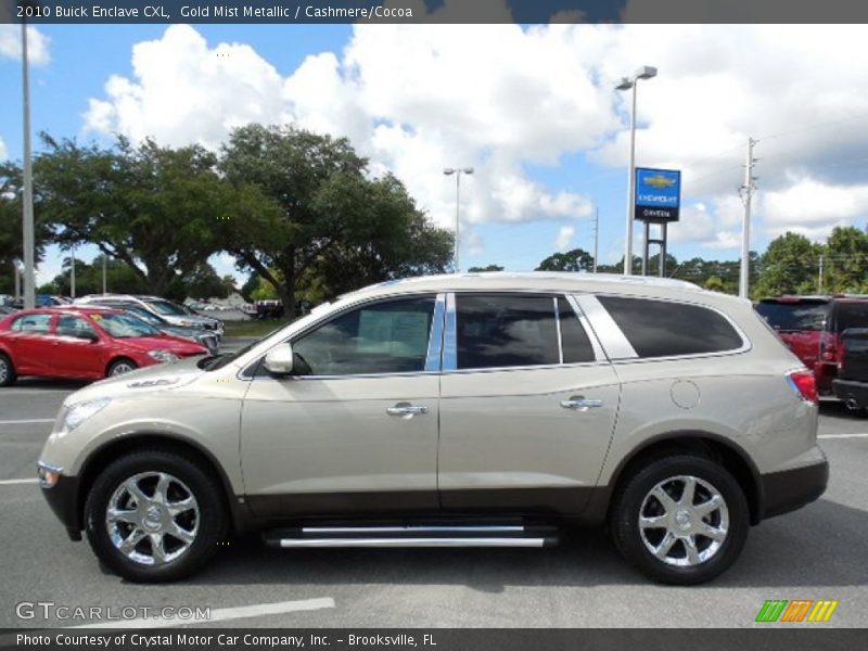 Gold Mist Metallic / Cashmere/Cocoa 2010 Buick Enclave CXL