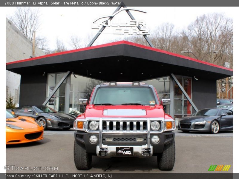 Solar Flare Metallic / Ebony Black/Pewter 2008 Hummer H3 Alpha
