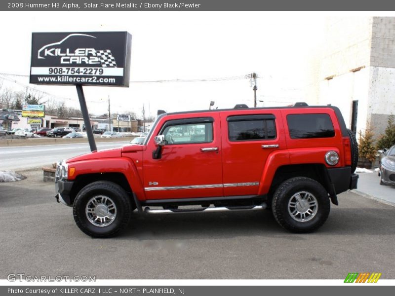 Solar Flare Metallic / Ebony Black/Pewter 2008 Hummer H3 Alpha