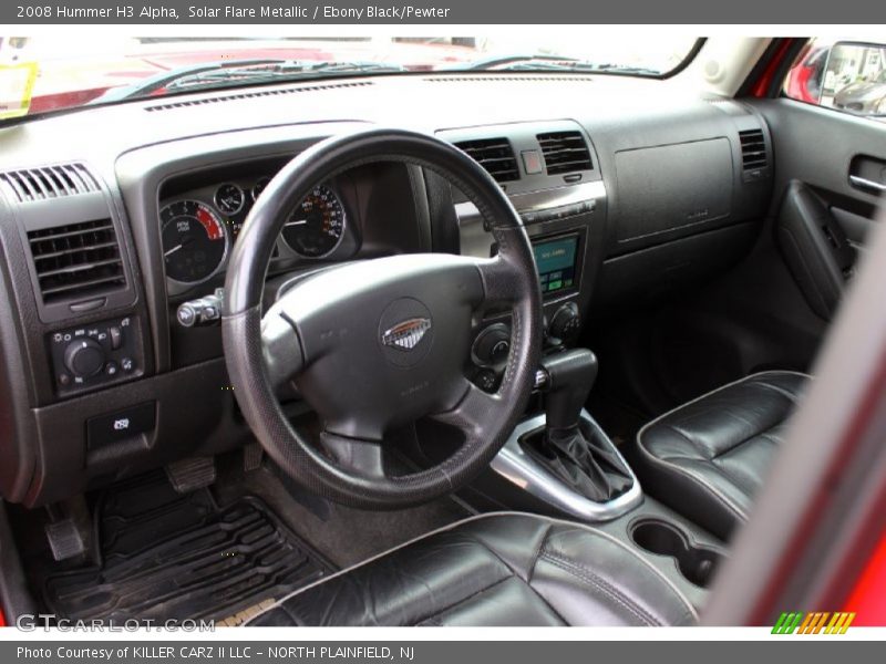 Solar Flare Metallic / Ebony Black/Pewter 2008 Hummer H3 Alpha