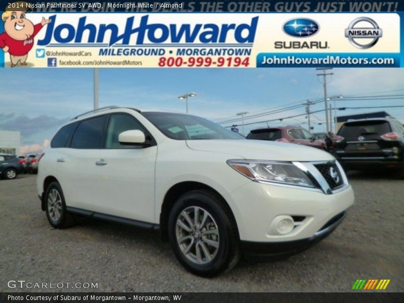 Moonlight White / Almond 2014 Nissan Pathfinder SV AWD